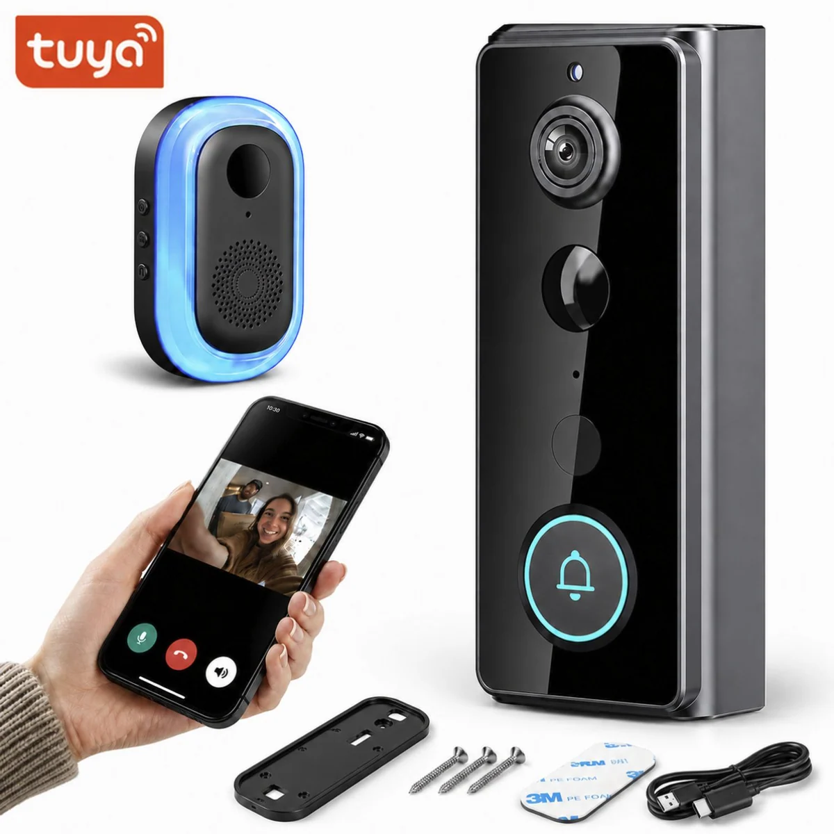 YUXUNITE wireless Full HD video doorbell